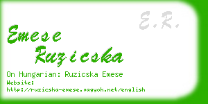 emese ruzicska business card